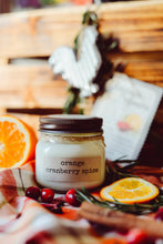 Load image into Gallery viewer, Orange Cranberry Spice Soy Candle ReCoopMN