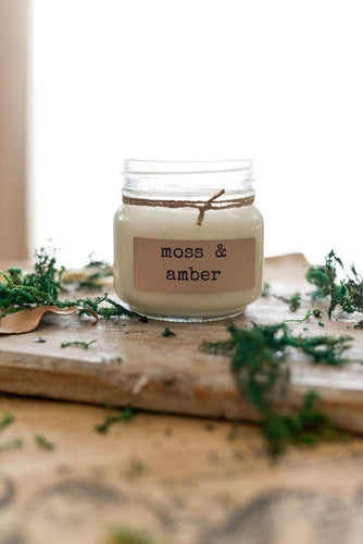 Moss & Amber Soy Candle ReCoopMN