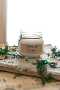 Moss & Amber Soy Candle ReCoopMN
