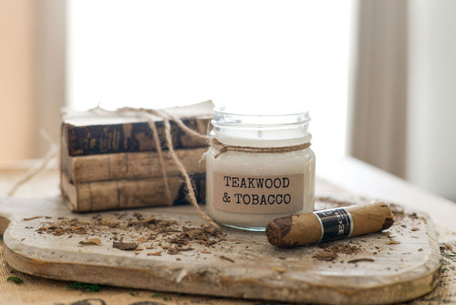 Teakwood & Tobacco Soy Candle ReCoopMN